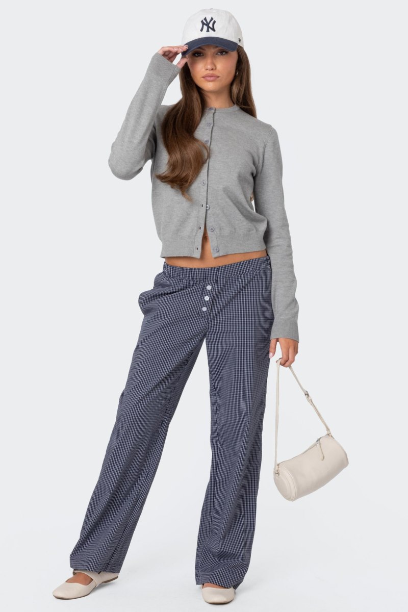 Edikted Shlo Knitted Cardigan Gray Melange | USA VB354195T0