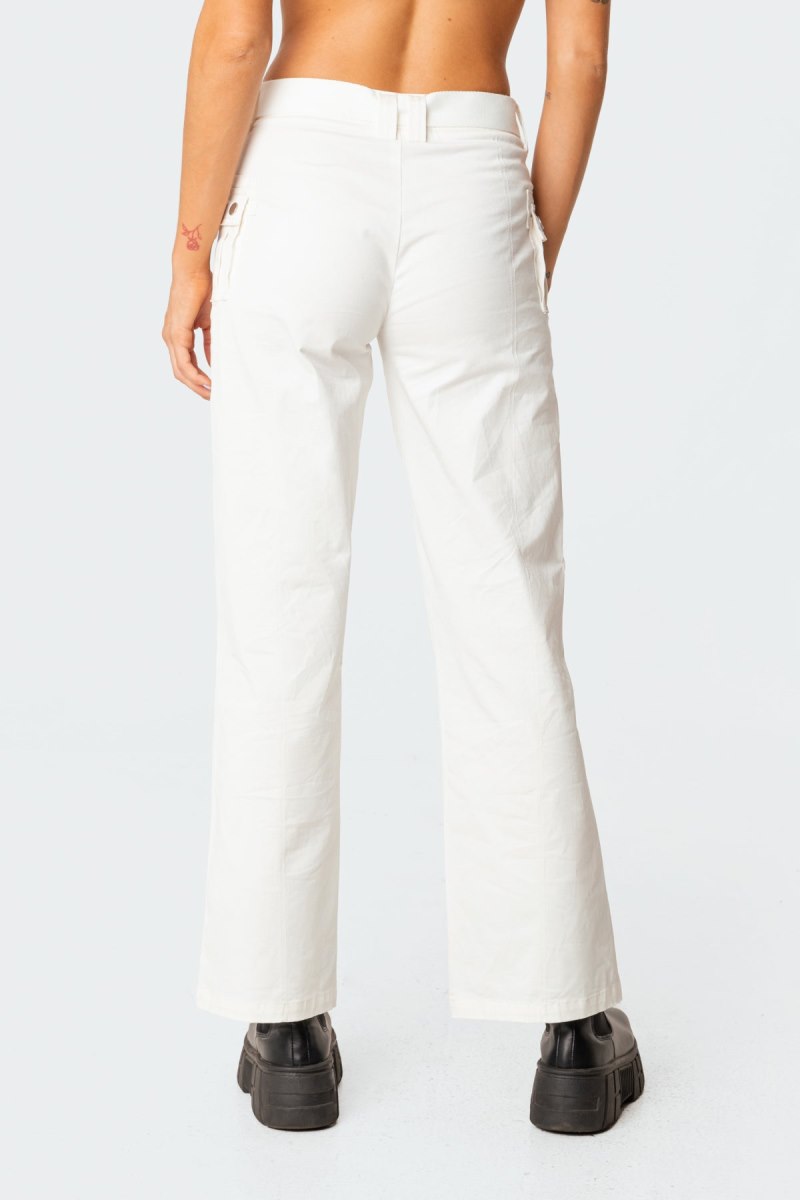 Edikted Sia Low-Rise Cargo Pants Black | USA BG198009B3