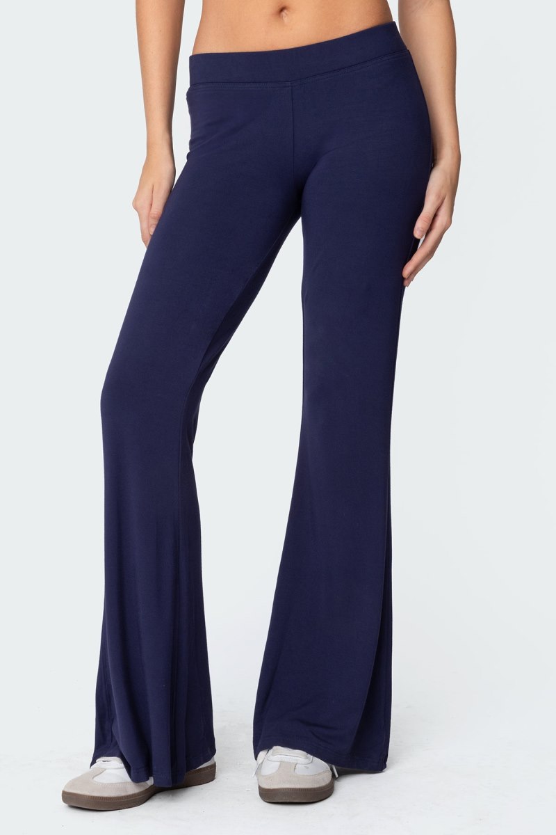 Edikted So Edikted Flared Pants Navy | USA GV778757G3
