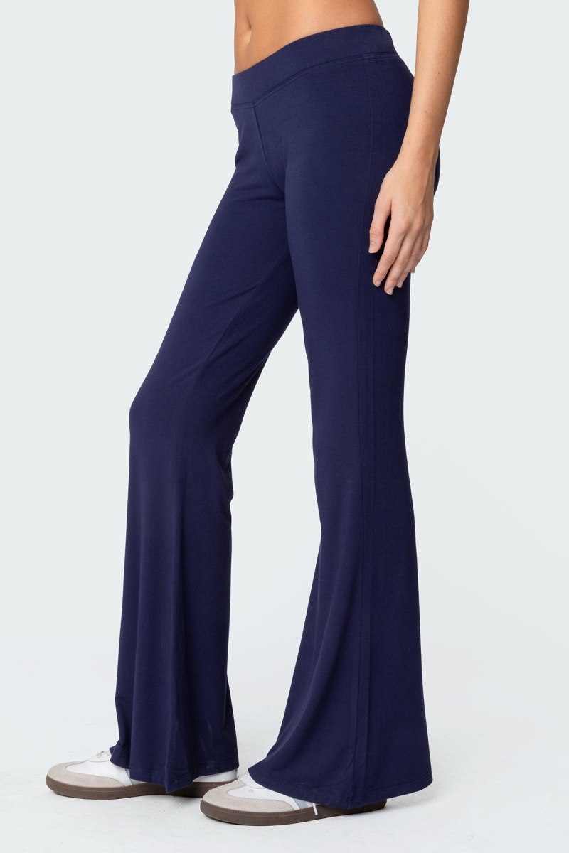 Edikted So Edikted Flared Pants Navy | USA GV778757G3