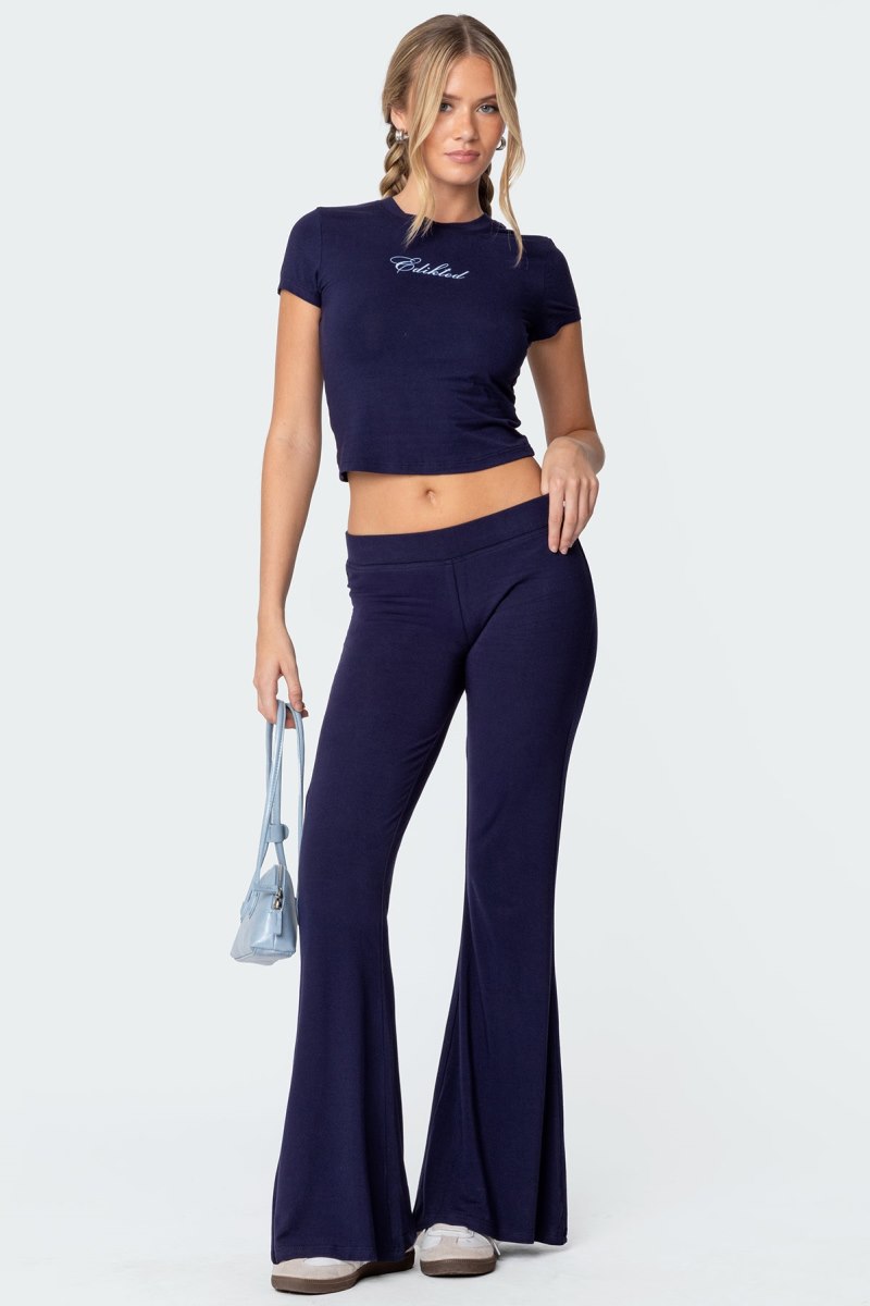 Edikted So Edikted T Shirt Graphic Tops Navy | USA LD505530O3
