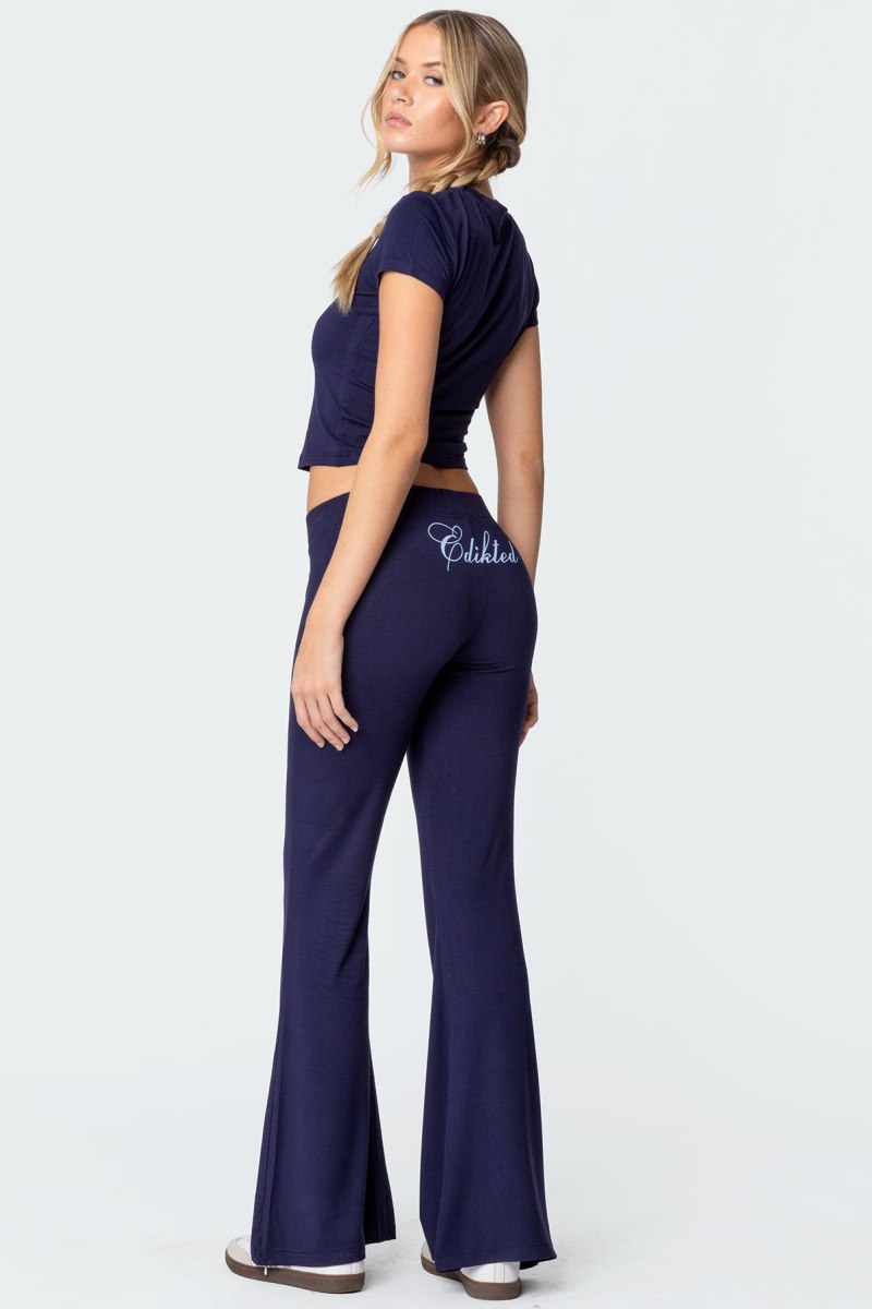 Edikted So Edikted T Shirt Graphic Tops Navy | USA LD505530O3