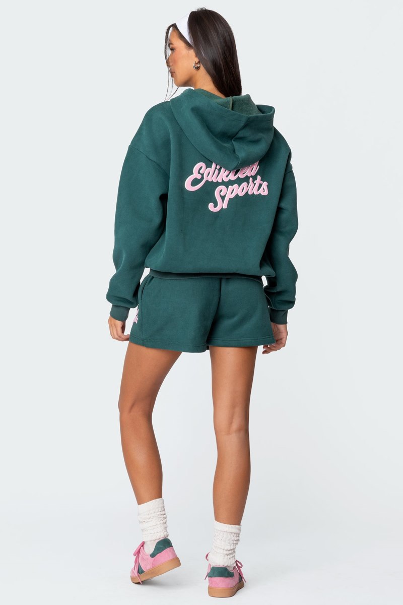 Edikted So Sporty Sweat Shorts Green | USA LV801240V1