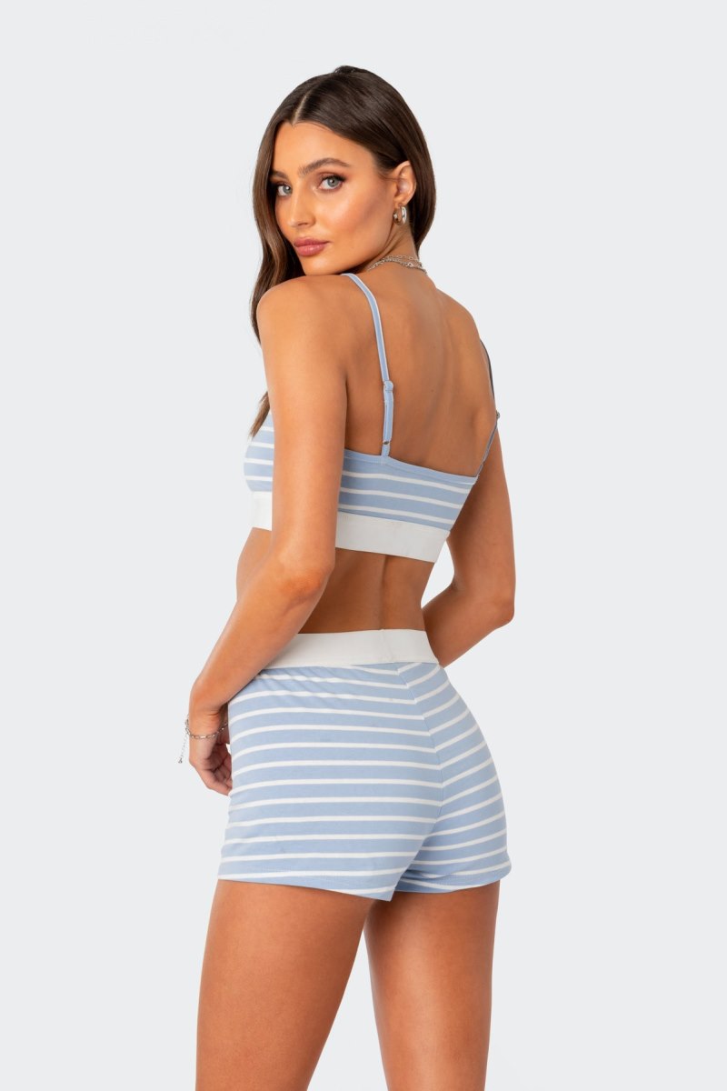 Edikted Solene Bra Crop Tops Black And White | USA SO469426F8