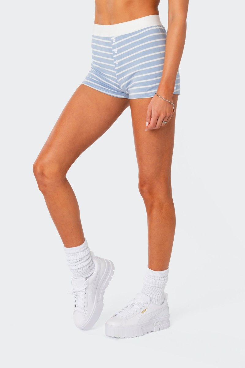 Edikted Solene High Rise Shorts Blue | USA WF458915J2