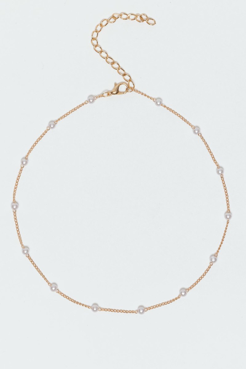 Edikted Spaced Out Pearly Necklaces Gold | USA IL532243O1