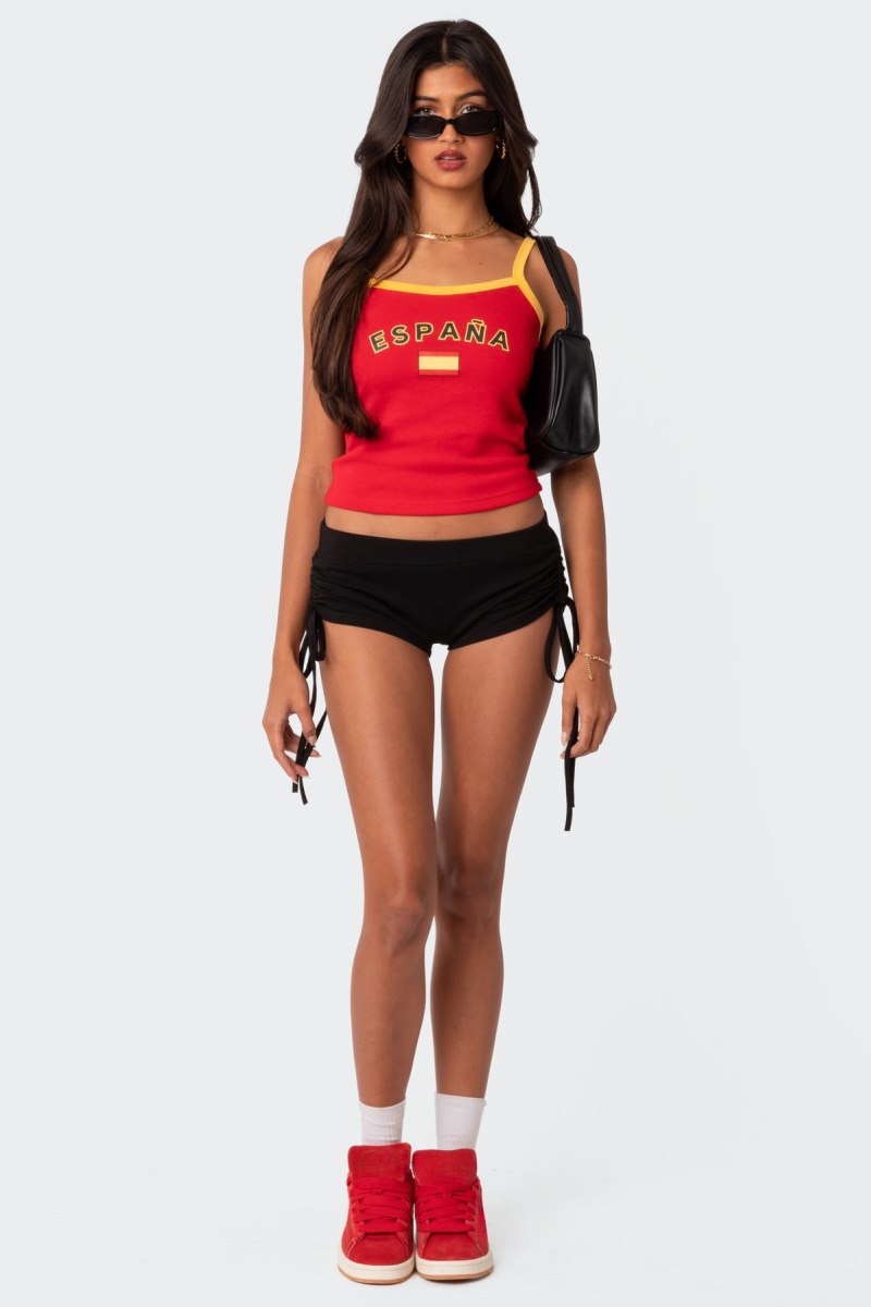 Edikted Spain Tank Graphic Tops Red | USA KR132383I0