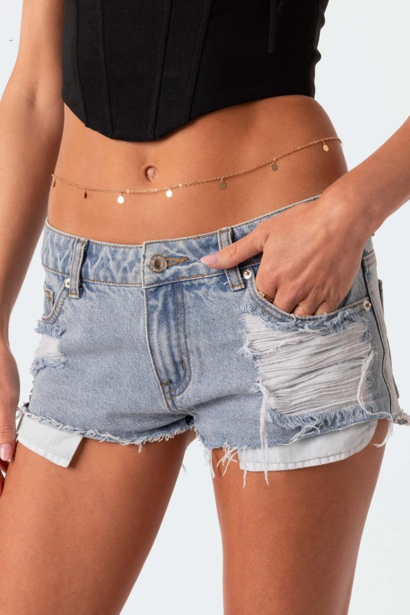 Edikted Sparkle Baby Belly Chains Gold | USA CW765516D2