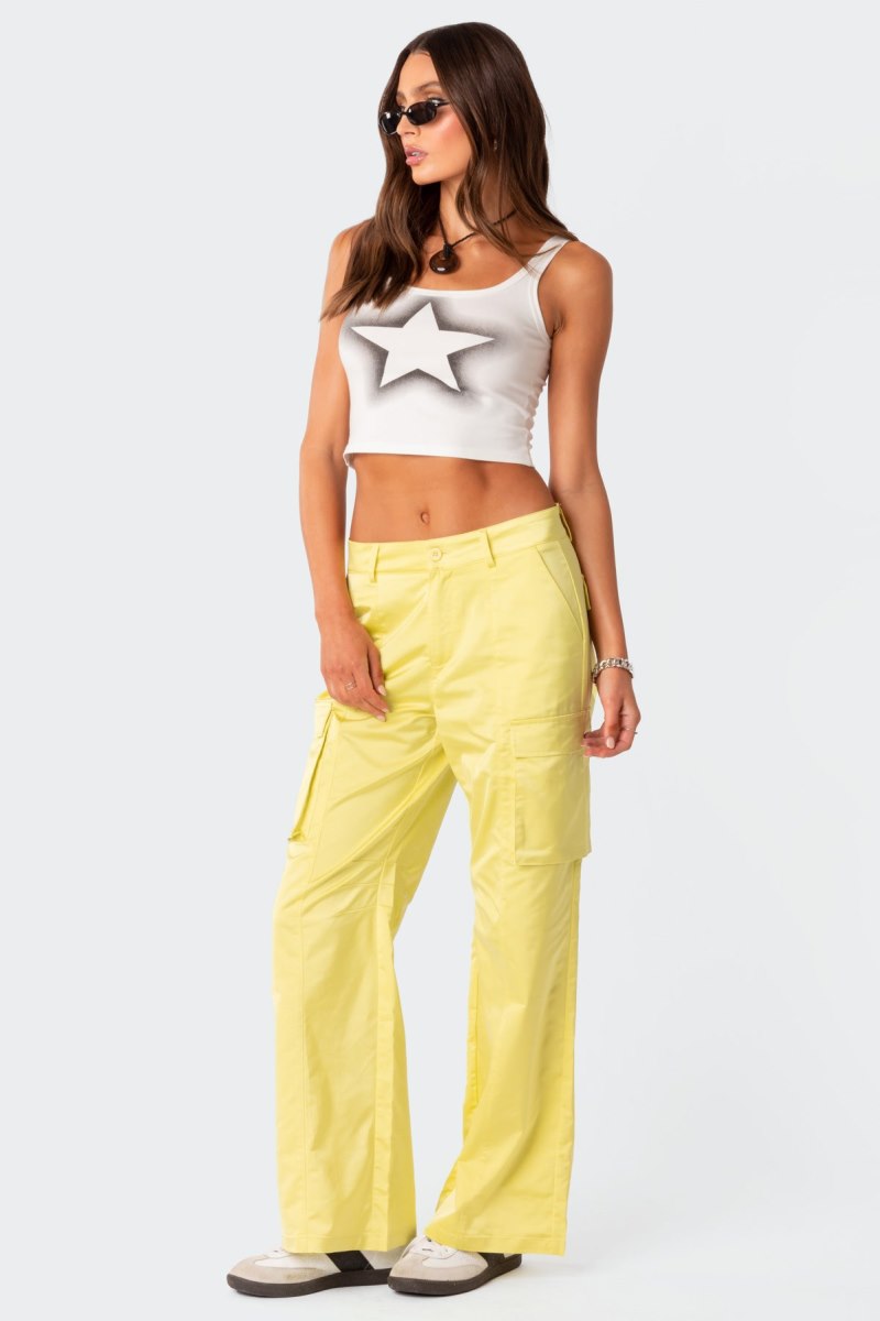 Edikted Spray Star Tank Top White | USA CZ504520O0