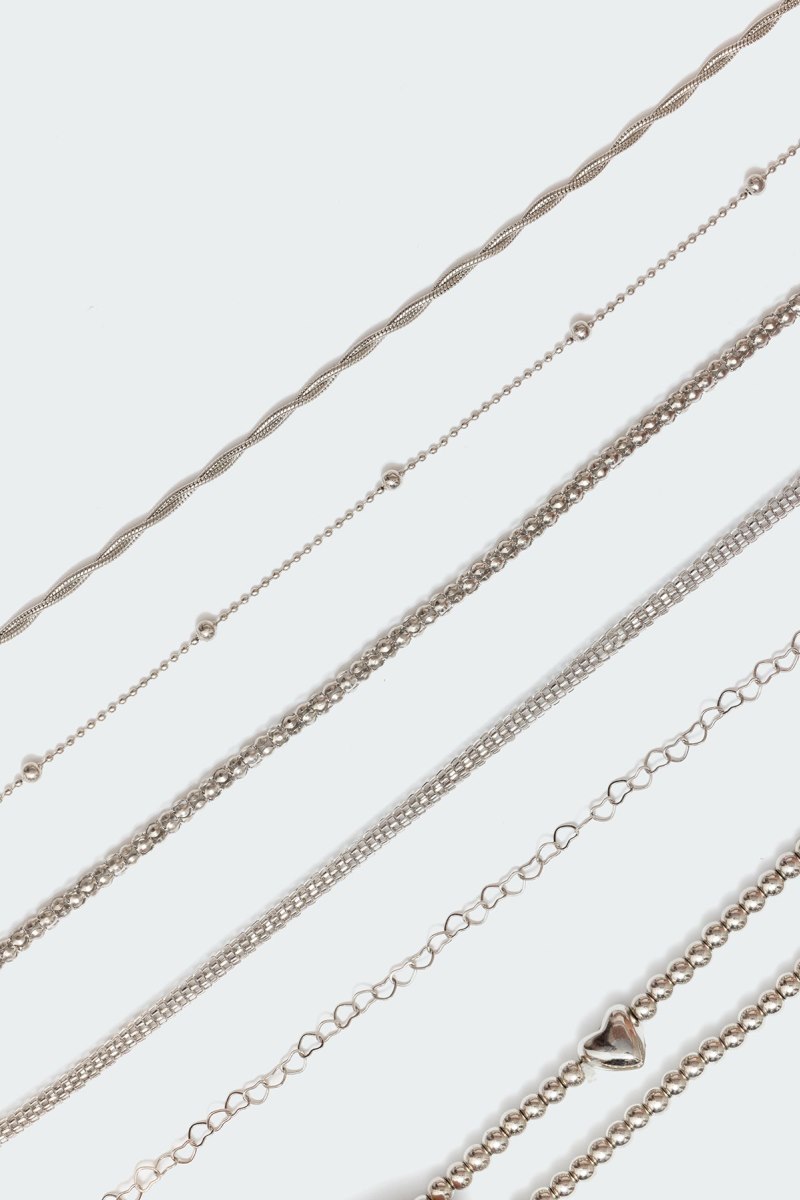 Edikted Stacked Up Pack Bracelets Silver | USA TE834843F4