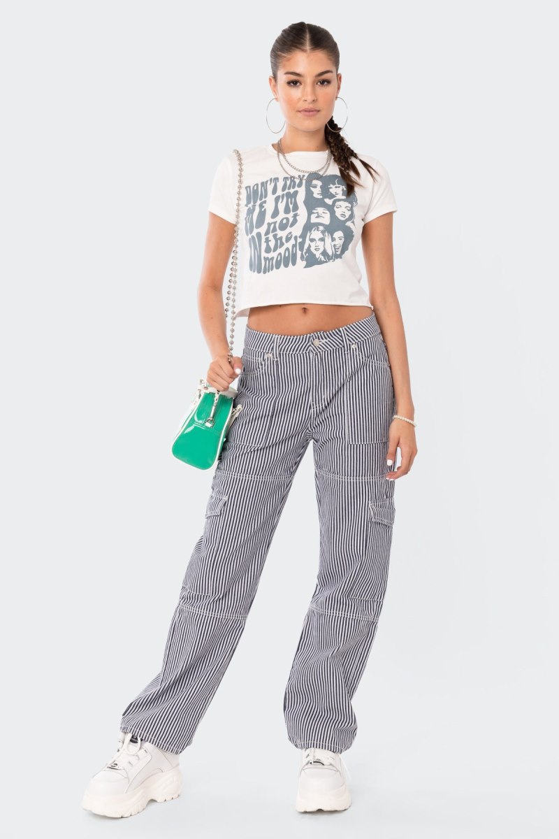 Edikted Stripe Out Cargo Pants Mix | USA DX806500J3