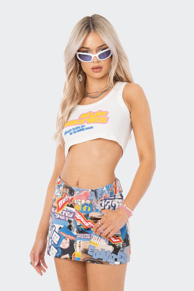 Edikted Style Secrets Crop Tops White | USA HB875897F3