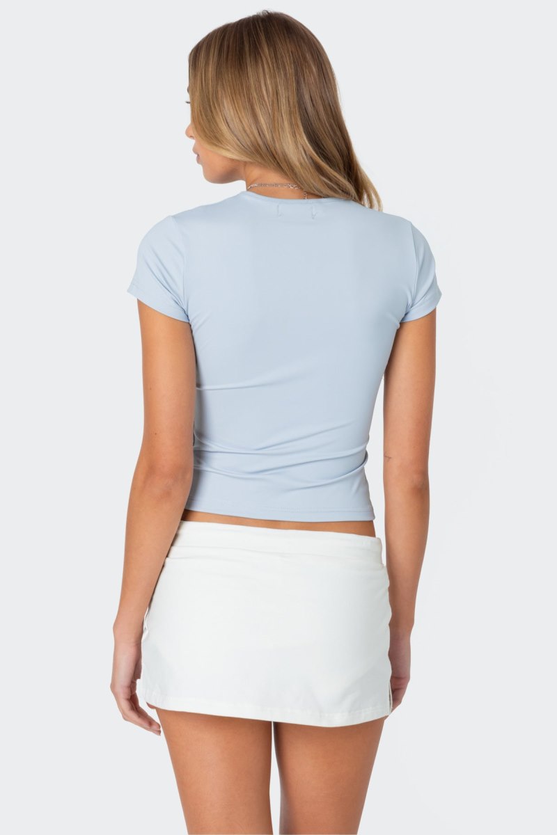 Edikted Tay Short Sleeve T Shirts Beige | USA BH583158Q3