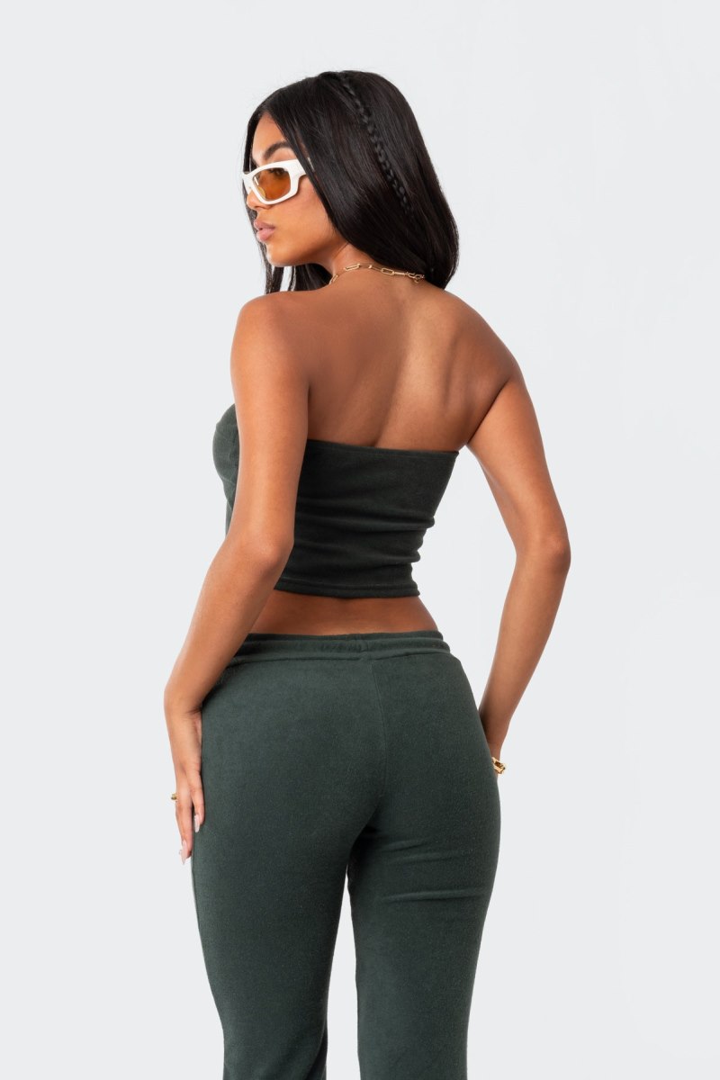 Edikted Terry Strapless Strapless Tops Gray | USA RW578967W4