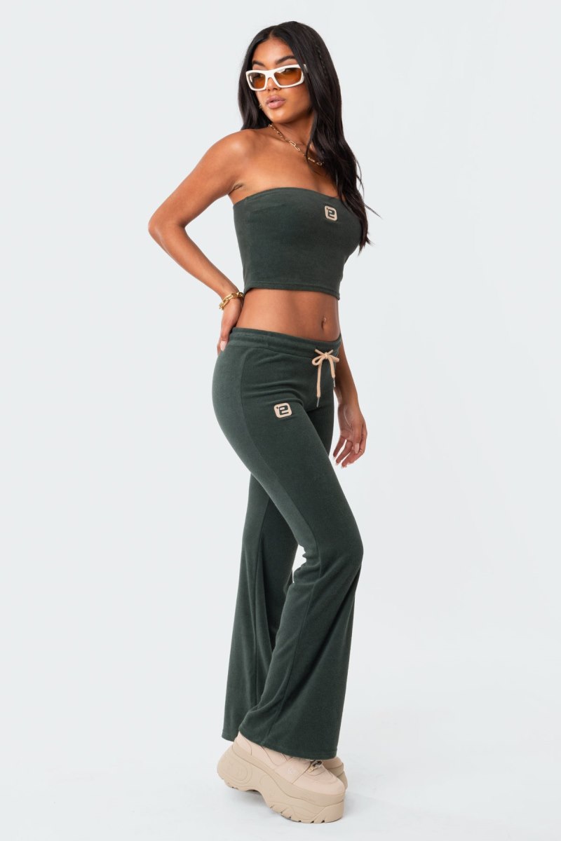 Edikted Terry Strapless Strapless Tops Gray | USA RW578967W4