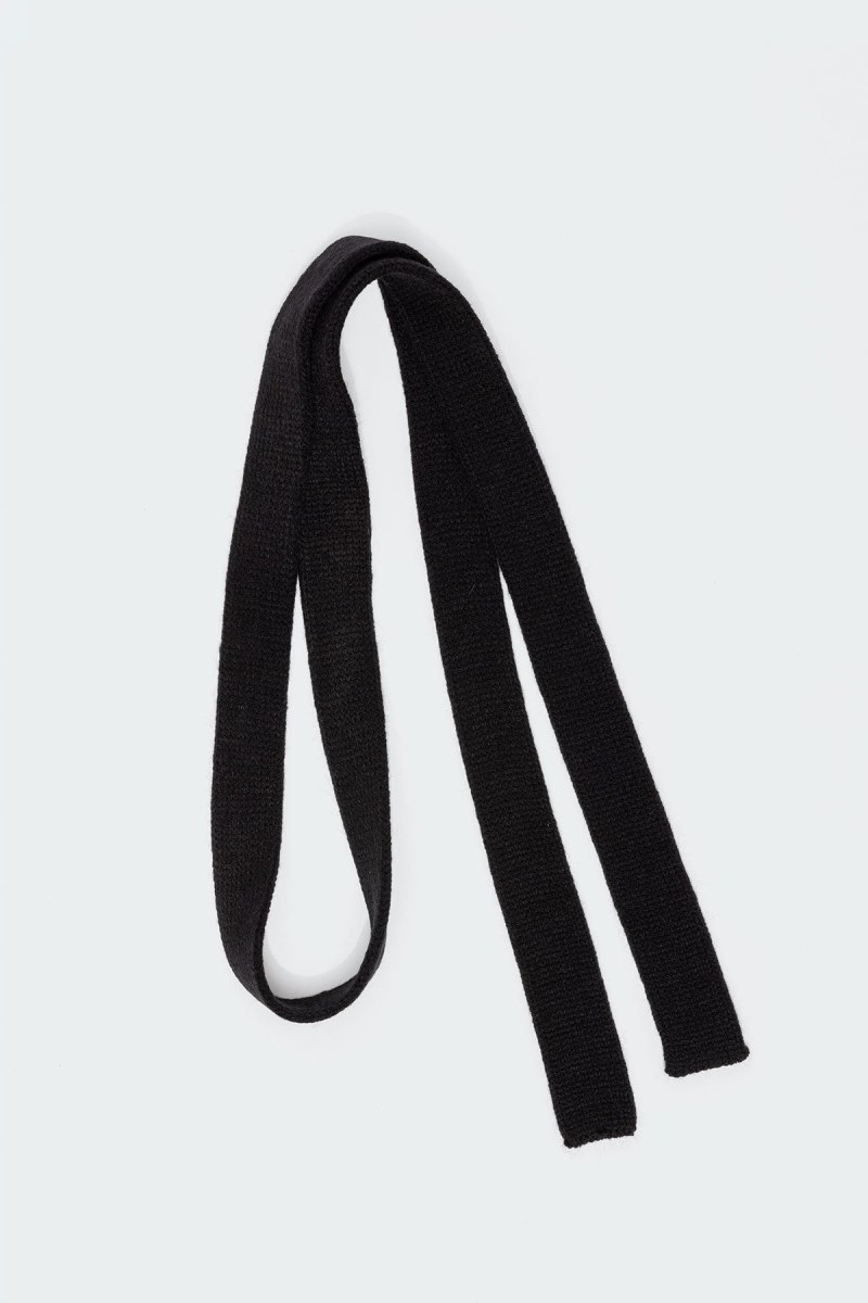 Edikted Thin Knitted Scarf Fun Stuff Black | USA EQ558605S4