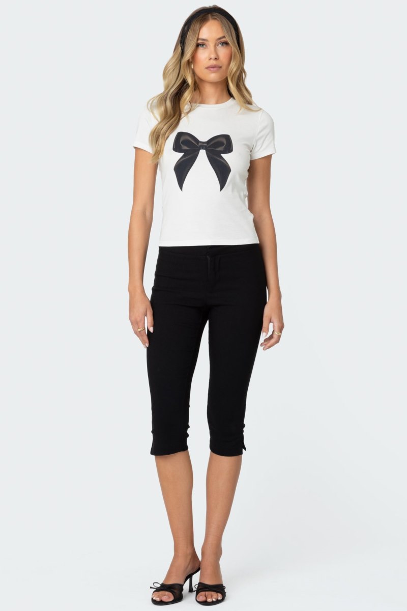 Edikted Tied Up T Shirt Graphic Tops Navy | USA DK689678V7