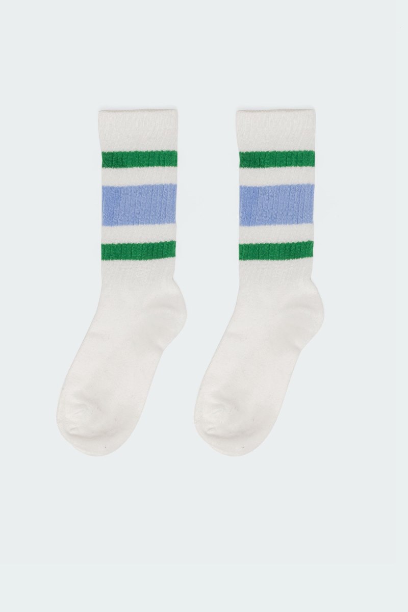 Edikted Triple Striped Socks White | USA II831753D5