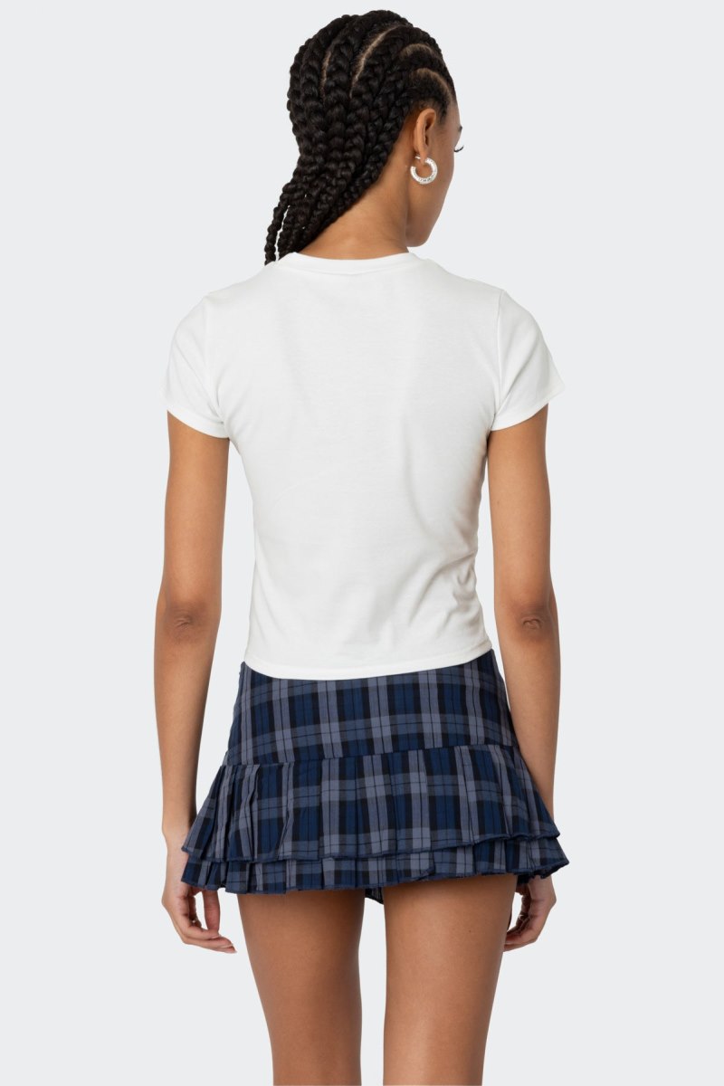 Edikted Tuned In T Shirt Graphic Tops Navy | USA WV135173R2