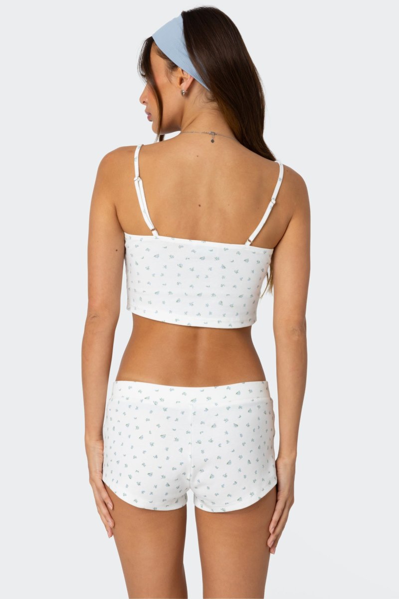 Edikted Very Berry Cropped Tank Crop Tops White | USA RL983598L0