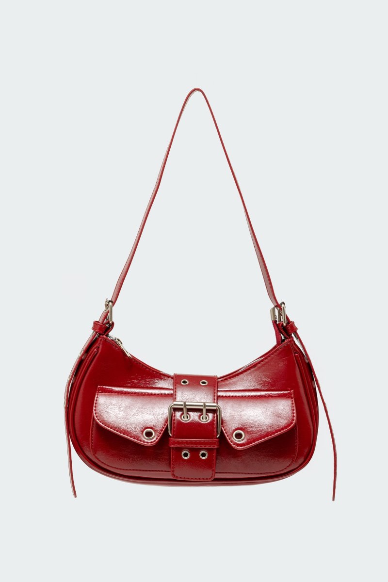 Edikted Washed Faux Leather Buckle Bags Brown | USA XN264096R4