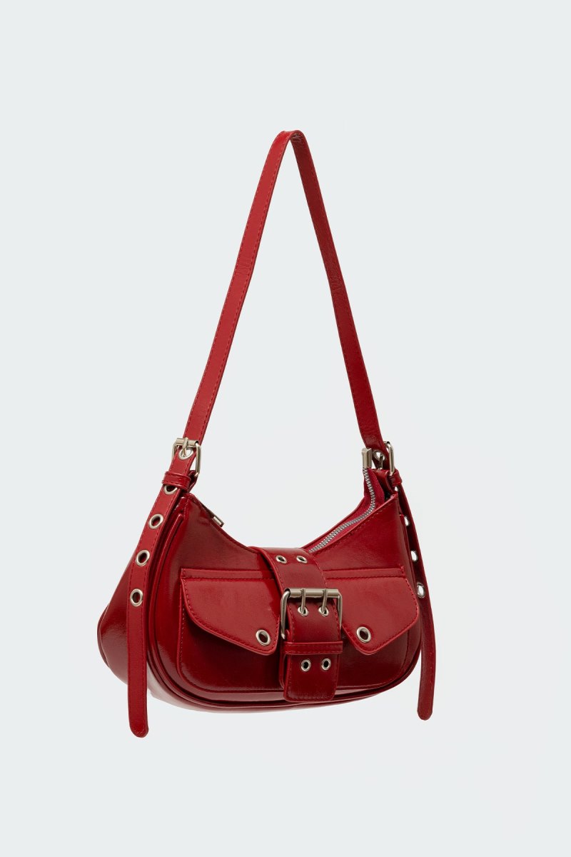 Edikted Washed Faux Leather Buckle Bags Brown | USA XN264096R4