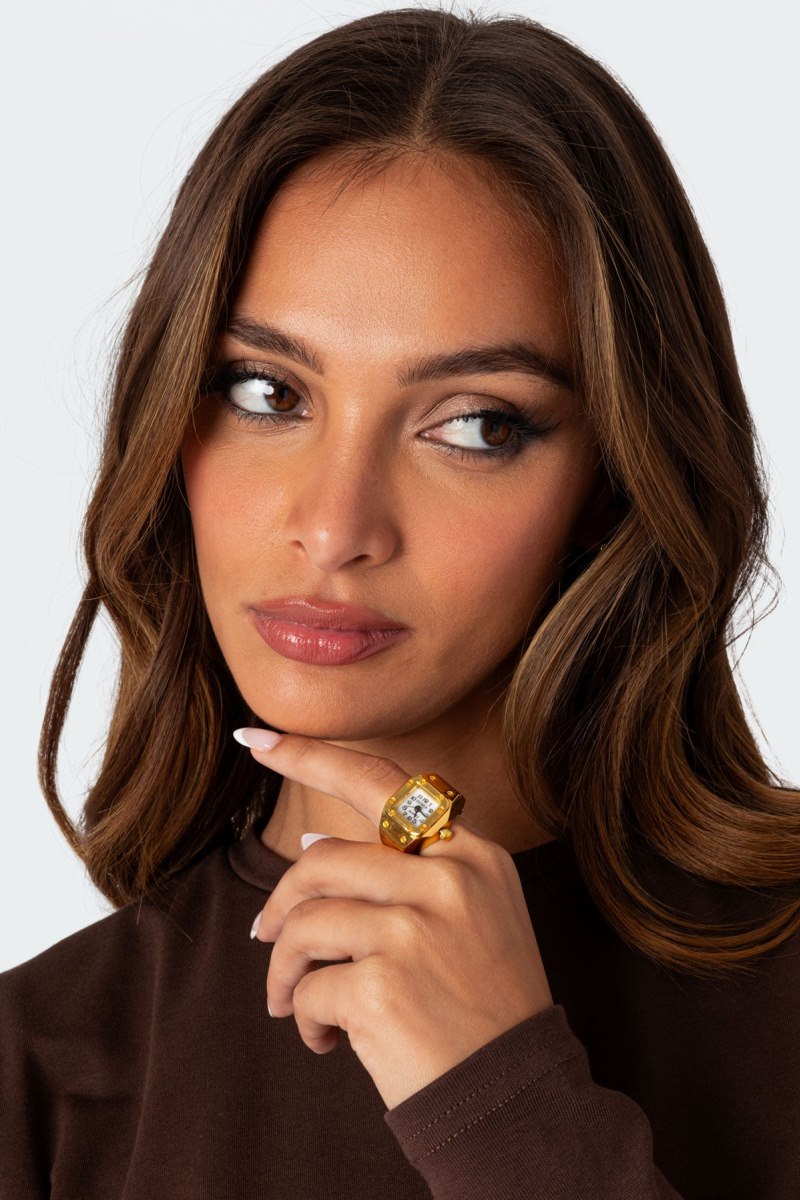 Edikted Watch Rings Gold | USA GR271047T5