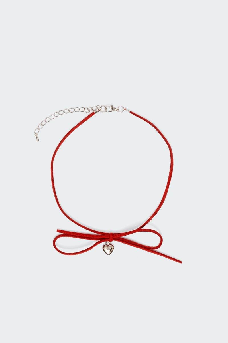 Edikted Wednesday Bow Necklaces Black | USA XH726742T0