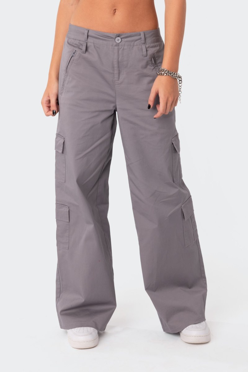 Edikted Zaria Cargo Pants Black | USA KF287128D4