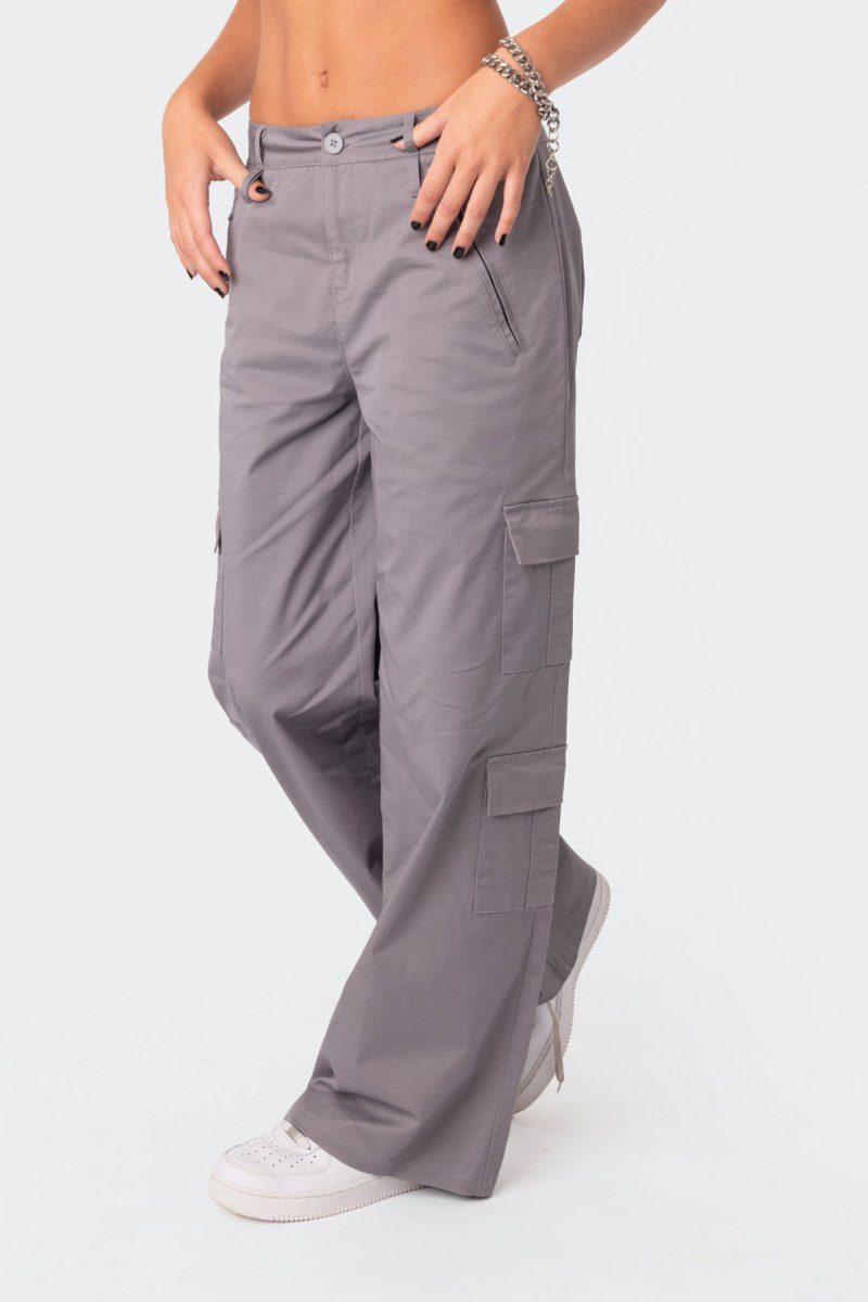 Edikted Zaria Cargo Pants Black | USA KF287128D4