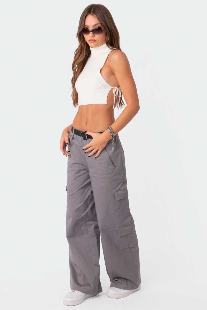 Edikted Zaria Cargo Pants Black | USA KF287128D4