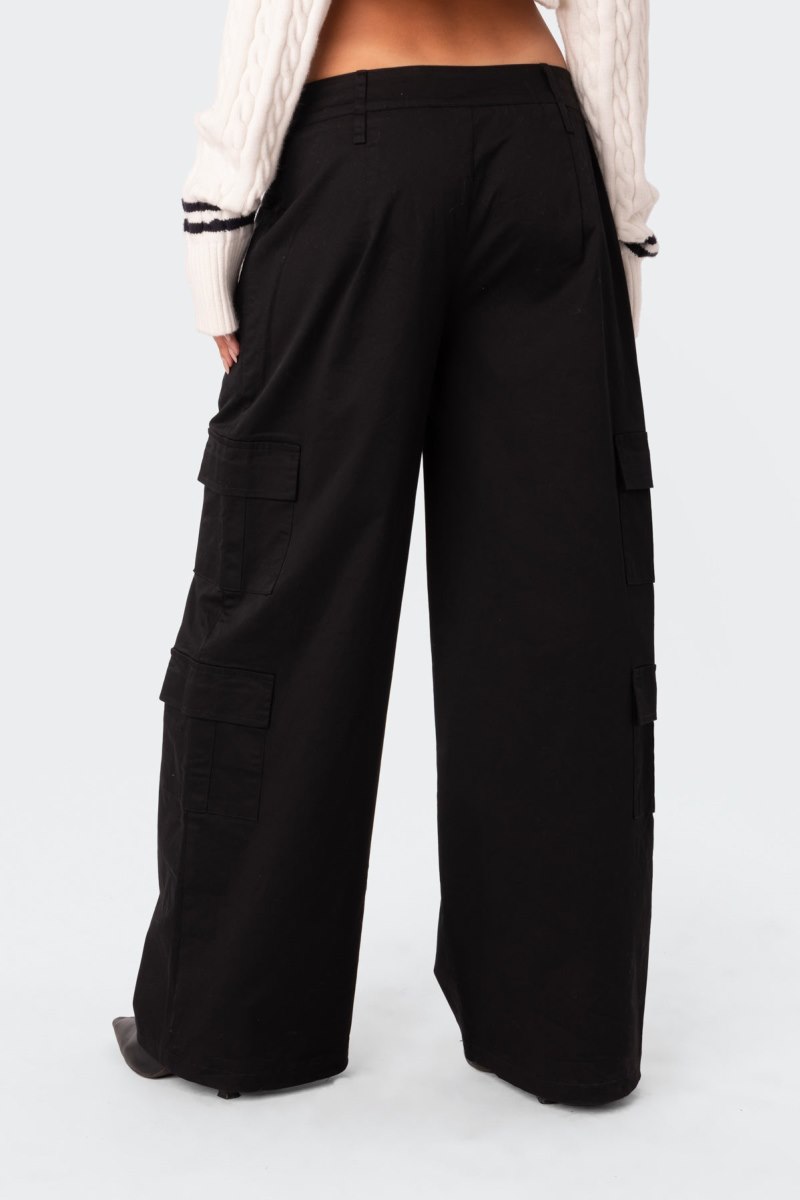 Edikted Zaria Cargo Pants Black | USA XP772227E3